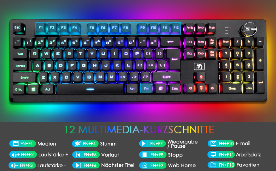 FELiCON Набір комбо для бездротової клавіатури та миші, 4800mAh, RGB-підсвічування, 16 режимів, керування кнопками, ергономічний дизайн, 7 кольорів, чорний K&M