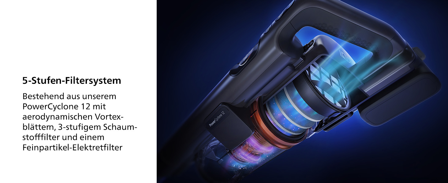 Вертикальний пилосос для вологого та сухого прибирання PHILIPS AquaTrio 9000 серії, чорний, час роботи 45 хв