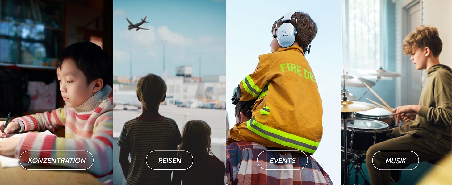 Schallwerk® Kapselgehörschutz Kiddies: навушники шумозахисту для дітей, преміум-якість, блакитний | захист від шуму для повсякденного використання та заходів