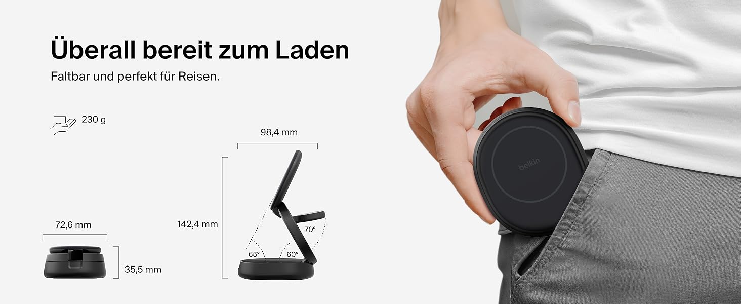 Белкін BoostCharge 3-в-1: Індукційна зарядна станція з Qi2, 15W, MagSafe, для iPhone, Apple Watch, AirPods, з блоком живлення 30W – Чорний