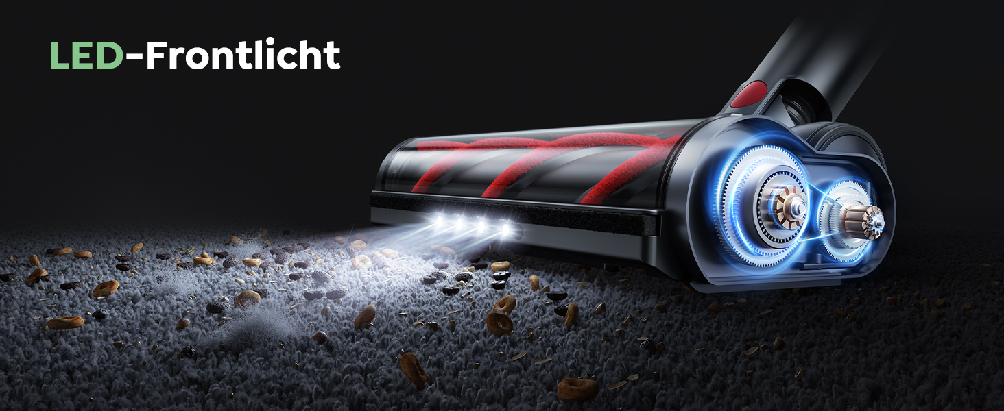 SunSare Бездротовий акумуляторний пилосос 550W/45000Pa/60хв, з базою для зарядки, легкий, тихий, для твердих поверхонь, килимів та шерсті тварин