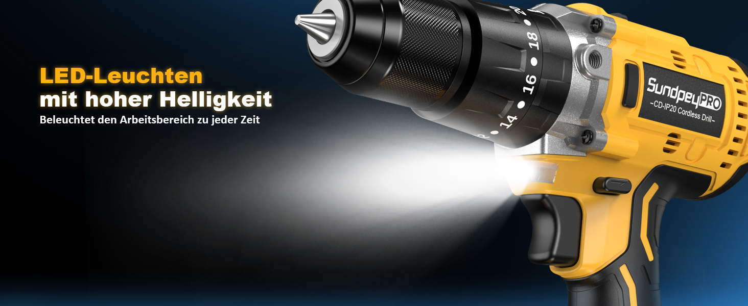 Акумуляторний ударний дриль-шуруповерт 21V - 120Nm безщітковий, комплект з 2 акумуляторами 4Ah, 20+3 ступені крутного моменту, патрон 13 мм, 2 швидкості, 35-елементний набір аксесуарів