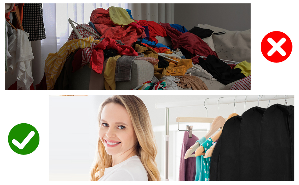 2 місткі мішки для одягу з відділенням для взуття, 120 x 60 см, мішок для одягу на блискавці, водо- та пилонепроникний, складні мішки для зберігання одягу, чохол для одягу, сорочок