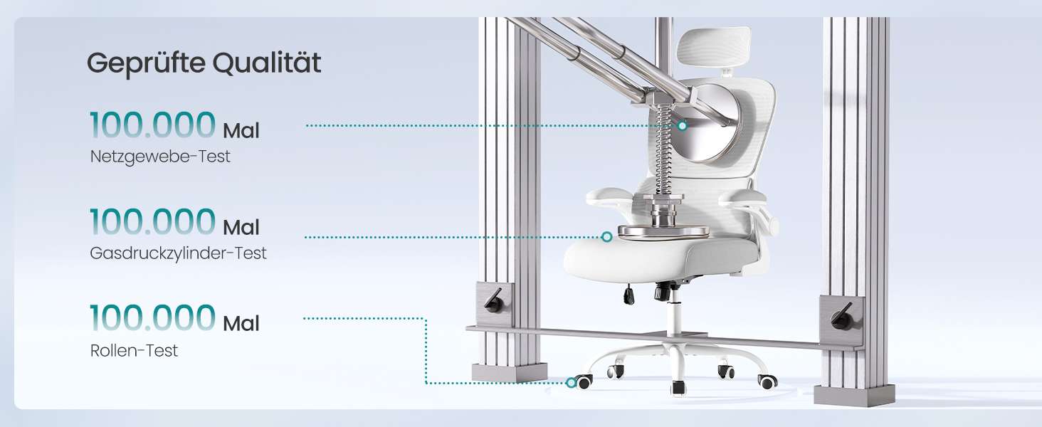 Офісний стіл SONGMICS, ергономічне крісло з сіткою, з адаптивною поперековою підтримкою та регульованою підголівником, для дому та офісу, сірий (OBN041G01)