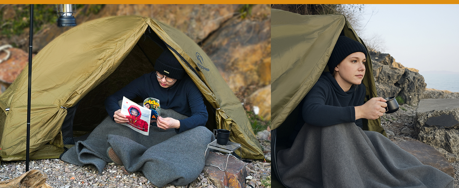 Водонепроникна кемпінгова ковдра REDCAMP з шерповою підкладкою, термоковдра для стадіону та відпочинку на природі, тепла туристична ковдра для кемпінгу, подорожей, літаків, вітрильного спорту, 220x160 см, сіро-вовняна