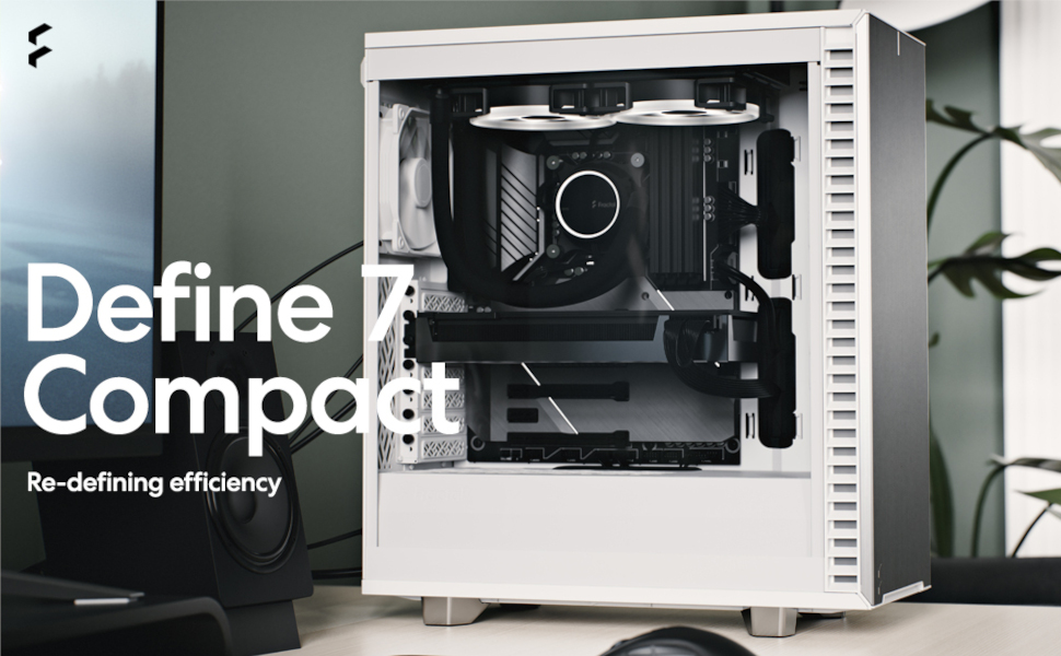 Комп'ютерний корпус Fractal Design Define 7 Compact чорного кольору (білий, з прозорою панеллю)