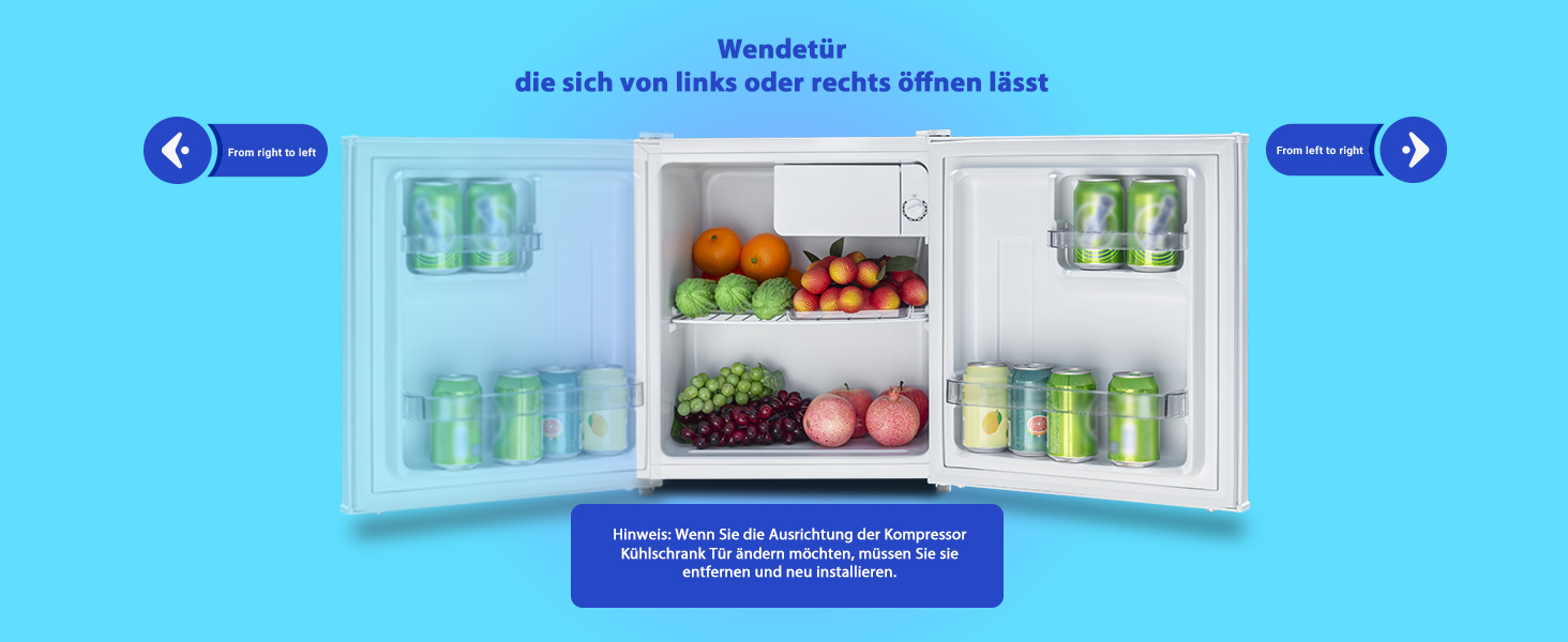 Міні холодильник 45L, білий, без морозильної камери, тихий, для кухні, офісу, спальні, невеликих квартир, готелів, 0-10°C