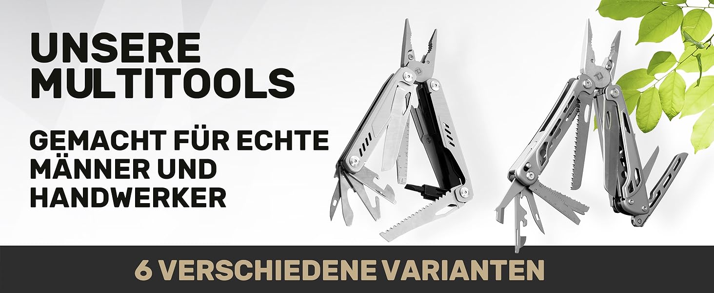 Мультитул Wood Raptor Standard: мультифункціональний ніж для виживання, кемпінгу та повсякденного використання (35+ функцій) з нержавіючої сталі