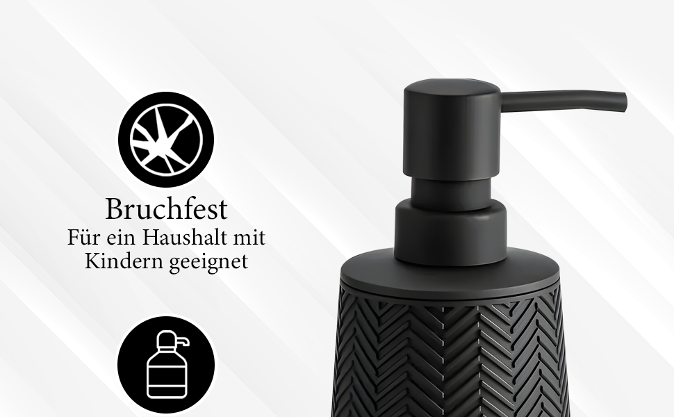 Дозатор мила та мийного засобу чорного кольору, 280 мл, для кухні