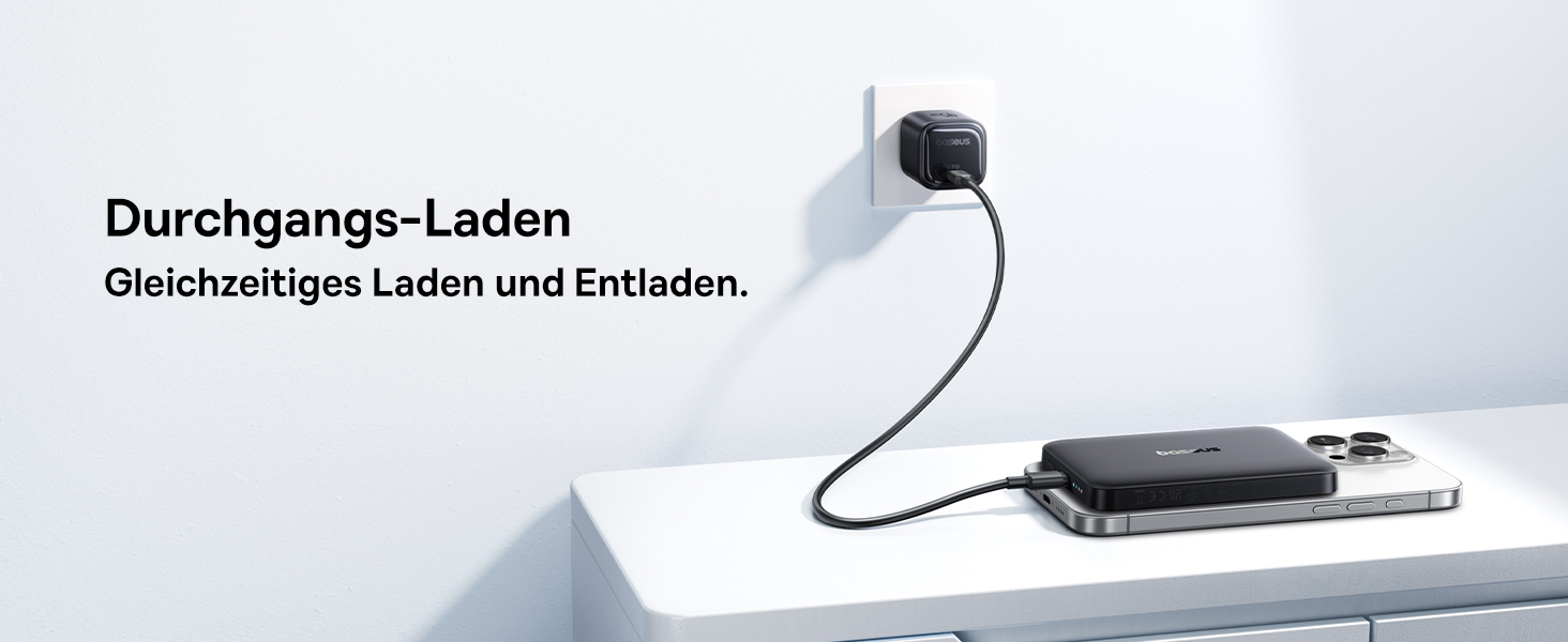 Power Bank Baseus EnerFill MagSafe 10000mAh з PD 22.5W та бездротовою зарядкою 15W (Qi2), чорний