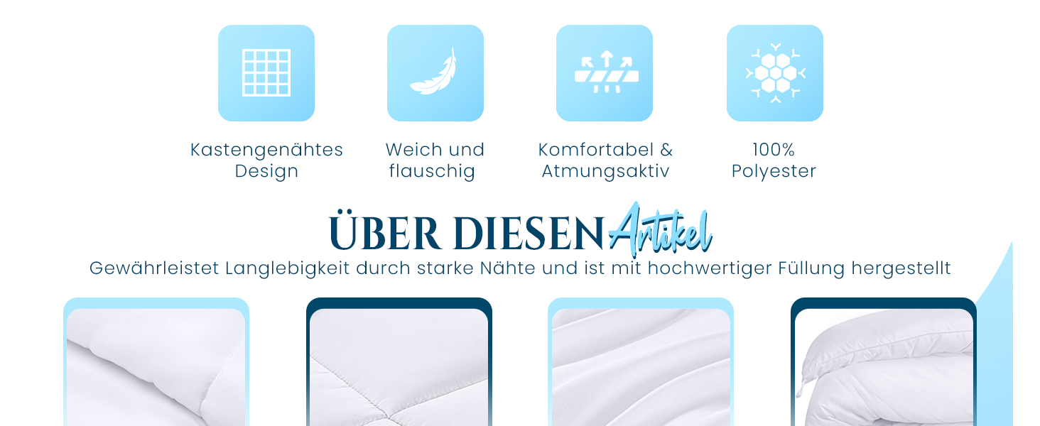 Ковдра Utopia Bedding 135 x 200 см, всесезонна, мікрофібра (біла)