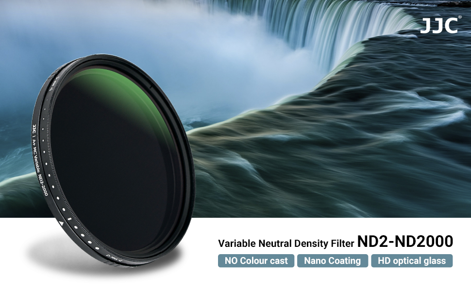 JJC 67mm змінний ND-фільтр (ND2 - ND2000): нейтральний, 18-шарова покриття, HD скло, для DSLR, пейзажна фотографія