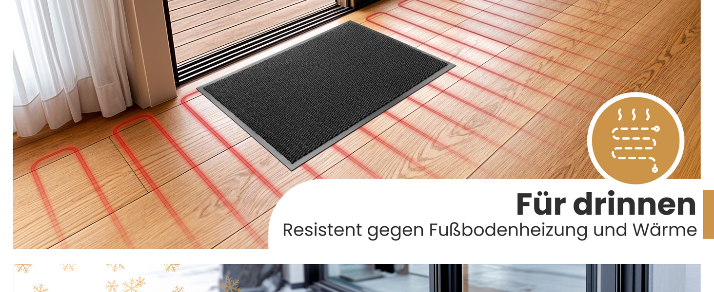 Килимок для дому 40x60 см, антрацит, міцний, вбираючий - антиковзаюче покриття для підлоги