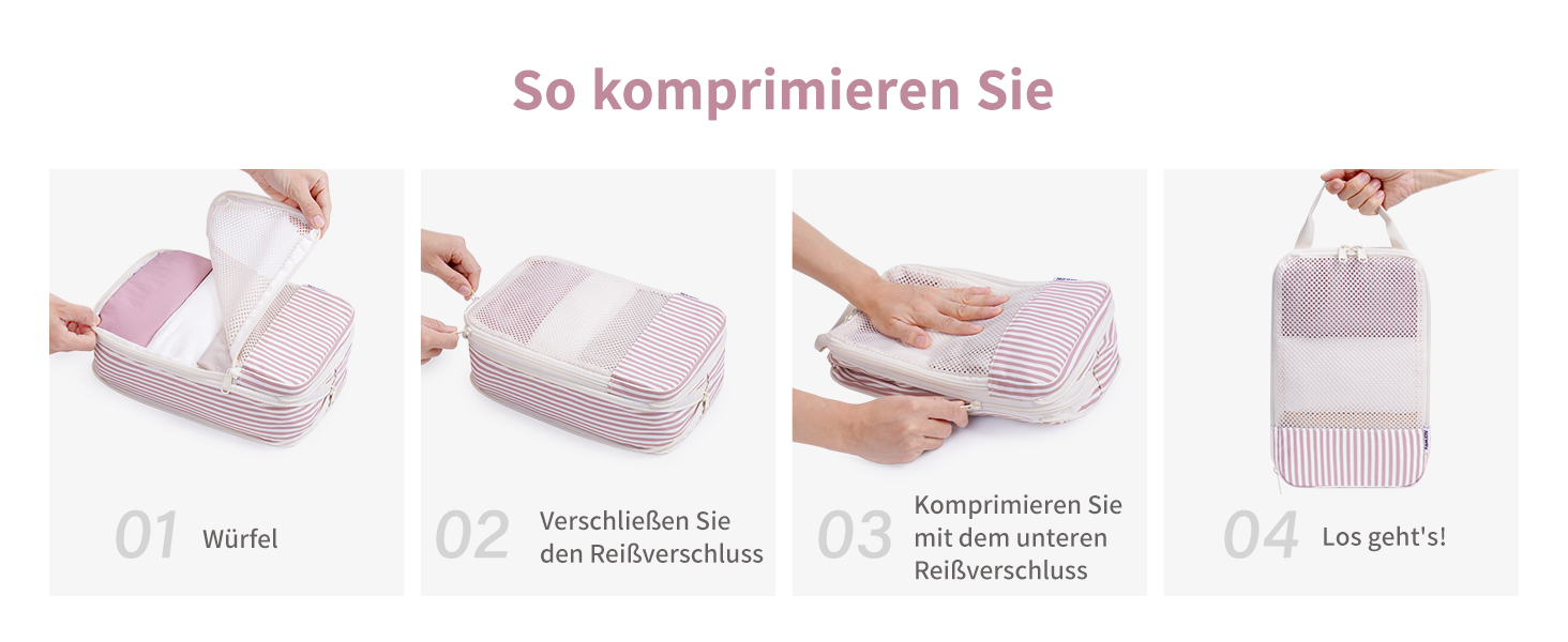 Набір органайзерів для валізи Narwey (6 шт.) - компресійні кубики для подорожей, рюкзаки, сумки-органайзери