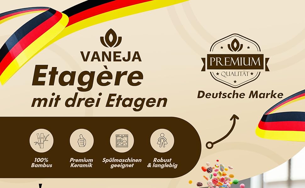Керамічна фруктова тарілка на бамбуковому підставці, 3 яруси, для фруктів, закусок, випічки, стильна, сучасна, зелена