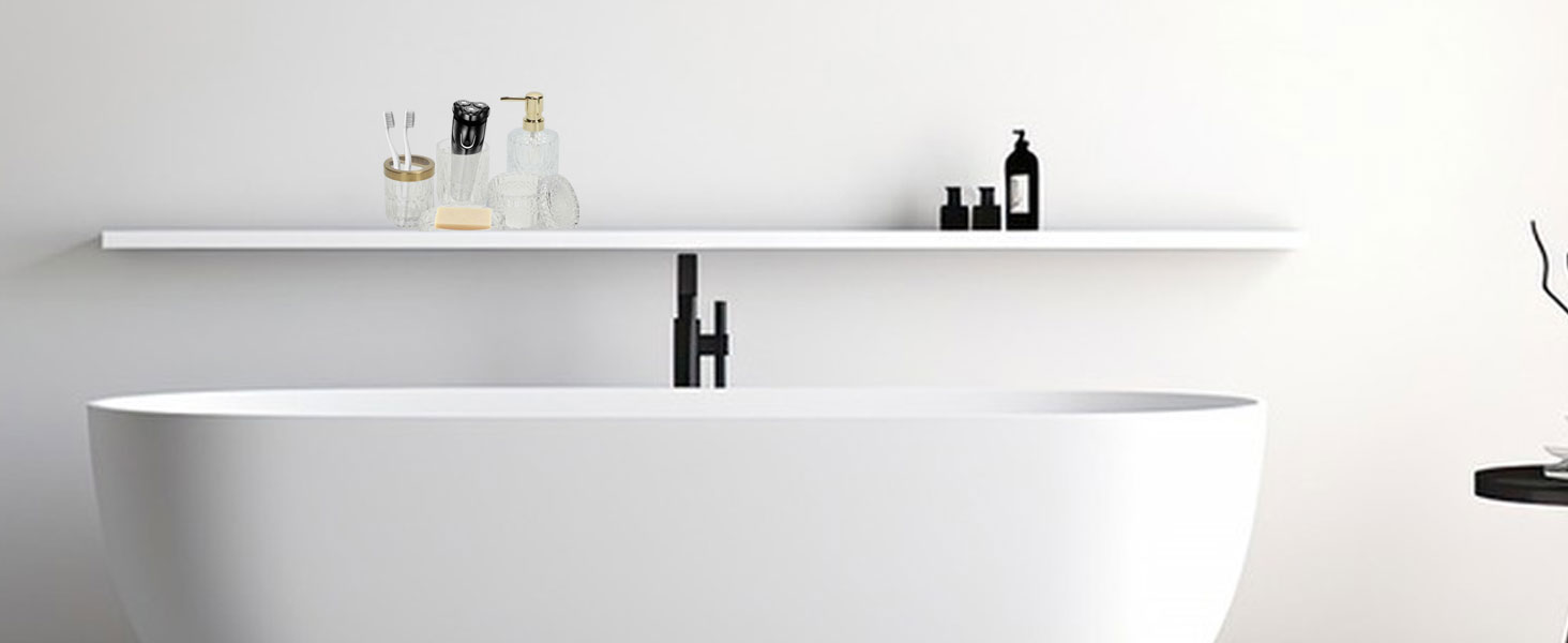 Набір аксесуарів для ванної кімнати Qivine 5 шт., блакитний: стакан для зубної пасти, дозатор мила, контейнер для ватних паличок. Сучасний набір скляних аксесуарів для ванної кімнати