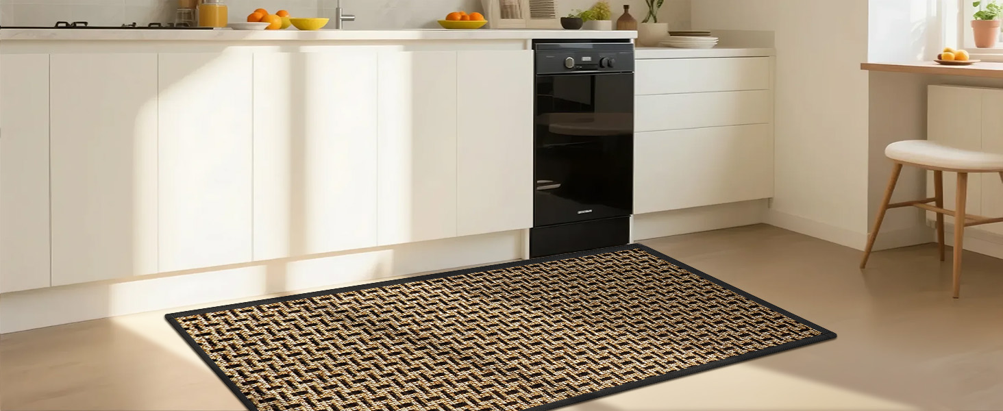 При Entrance килимок для входу LEKEEPGO 60x90 см, протиковзний вологопоглинаючий килим для дому та дверей, чорний