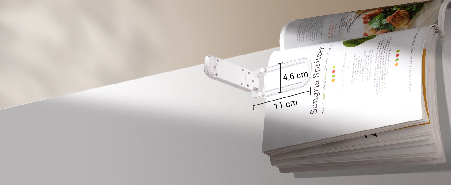 LED лампа для читання DEWENWILS на кліпсі, USB перезарядна, 2 рівні яскравості, тепле біле світло, подарунок для дітей та книголюбів