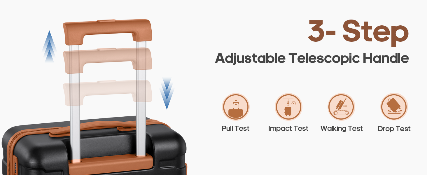 Набір валіз Roadcheer з полікарбонату: велика валіза на коліщатках, рюкзак, органайзери для косметики та взуття | з TSA-замком