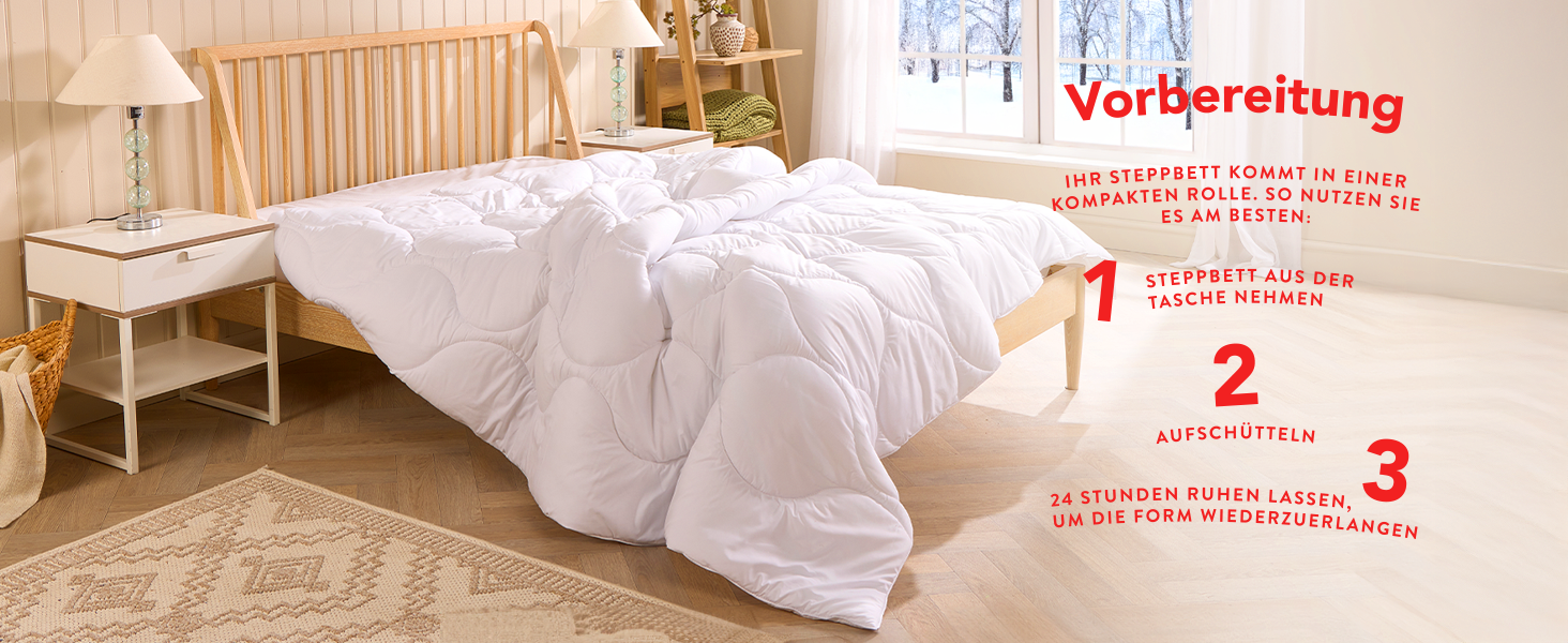 Ковдра John Cotton New Way 200x220 - інноваційна дихаюча ковдра для алергіків | Сертифікована Oeko-Test | Ідеальна для весни та осені | Тепла зимова ковдра 200x200 см