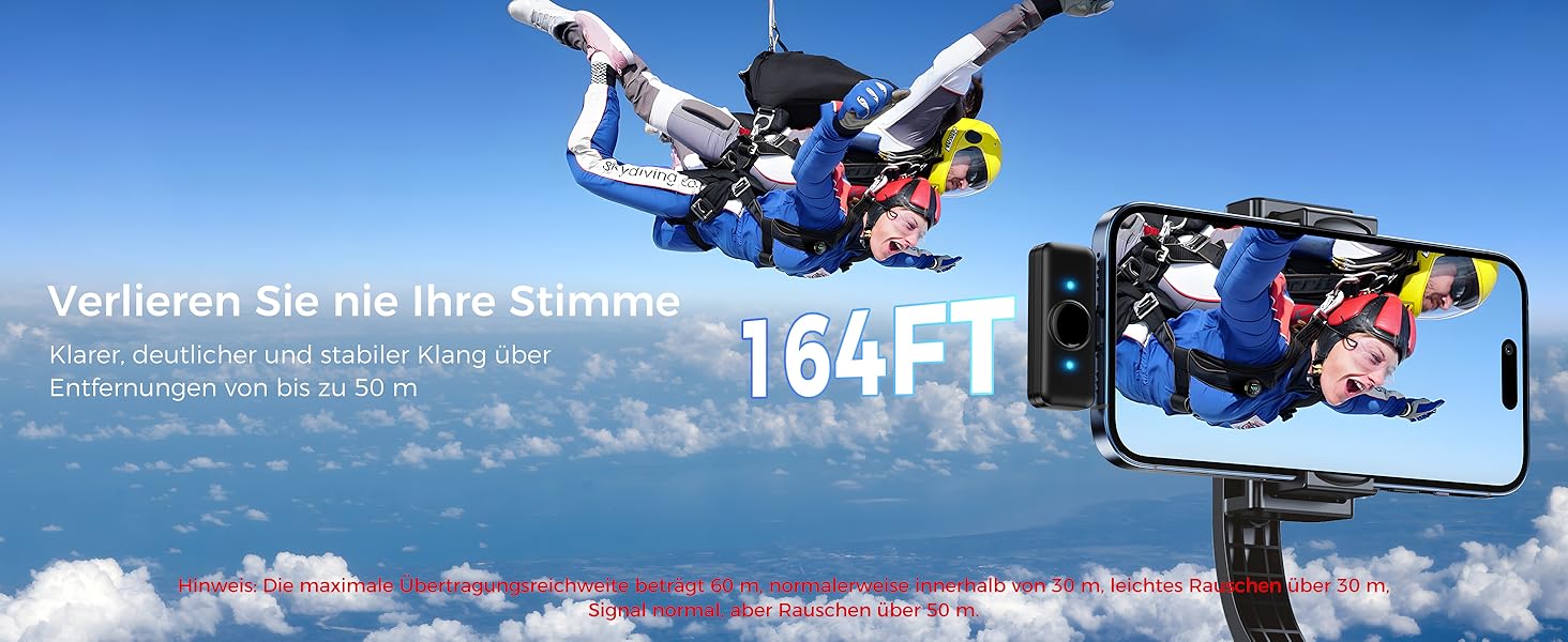 Мікрофон-петличка Aceele бездротовий для iPhone/Android/планшетів/ПК, Hi-Fi звук, шумозаглушення, 24 години роботи, радіус дії 50м, мініатюрний мікрофон для відео/стрімінгу/влогів/подкастів/інтерв'ю з кейсом для зарядки