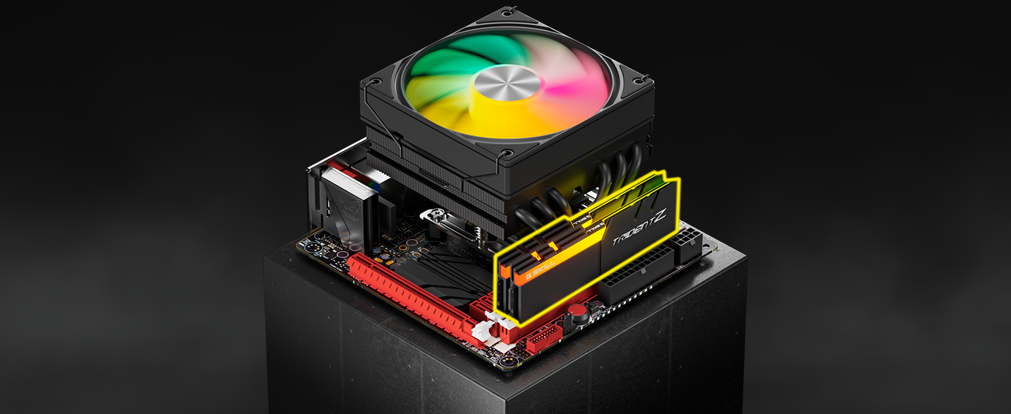 upHere H85KC6: Низькопрофільний кулер для CPU з ARGB підсвічуванням (180W TDP)