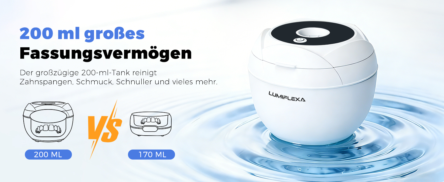 Ультразвукова ванна для чищення 45 кГц з УФ-лампою 200 мл - 4 режими для брекетів, кап, ювелірних виробів (Біла)