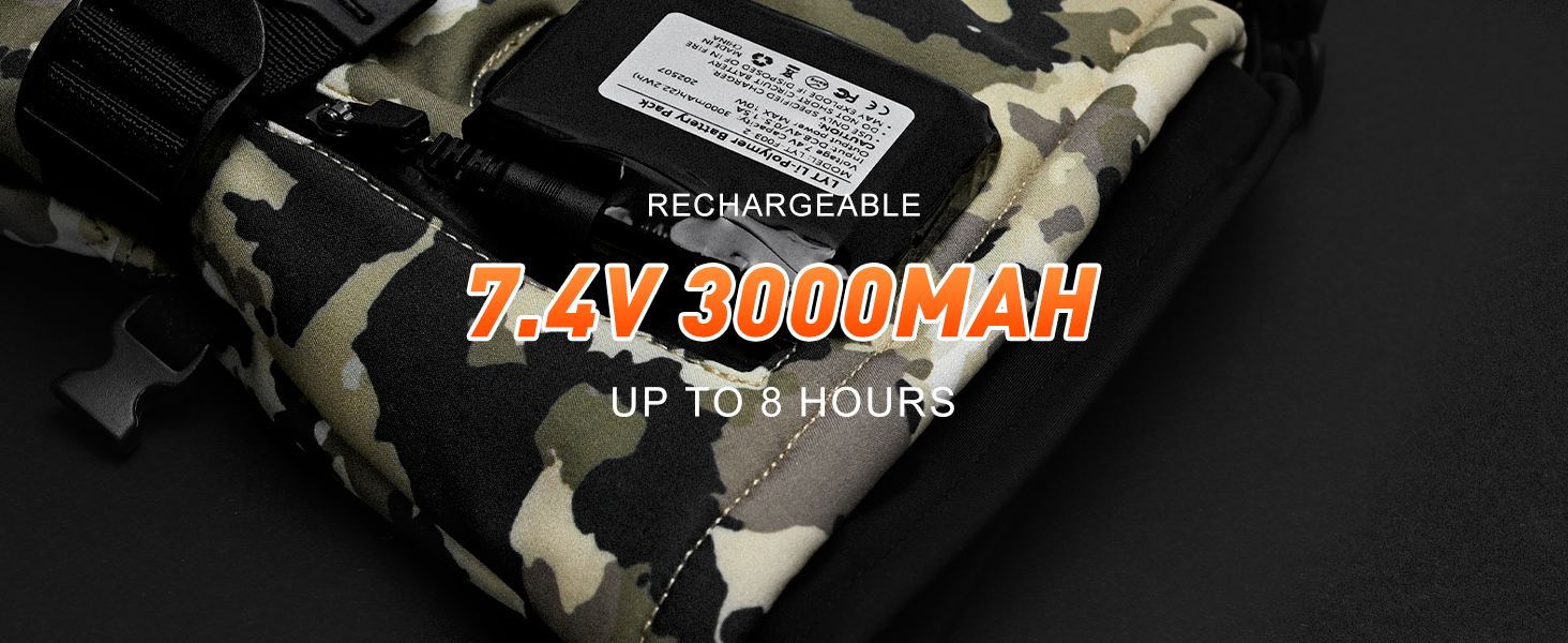 Греючі рукавиці для чоловіків та жінок, 7.4V 3000mAh, акумулятор, сенсорний екран, для катання на лижах, кемпінгу, їзди на велосипеді, 3 рівні нагріву