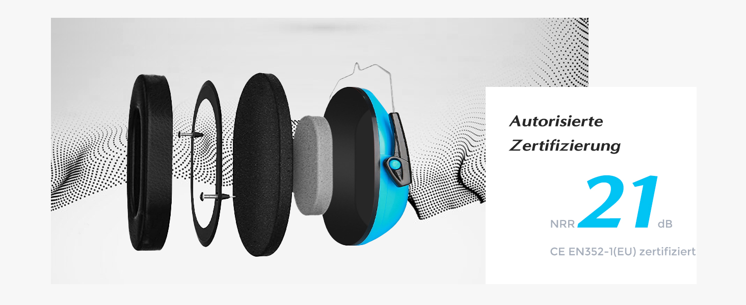 Навушники для дітей ProCase, захист від шуму NRR 2dB, для сну, подорожей, карнавалів, аутизму (блакитно-зелені, 2 шт.)