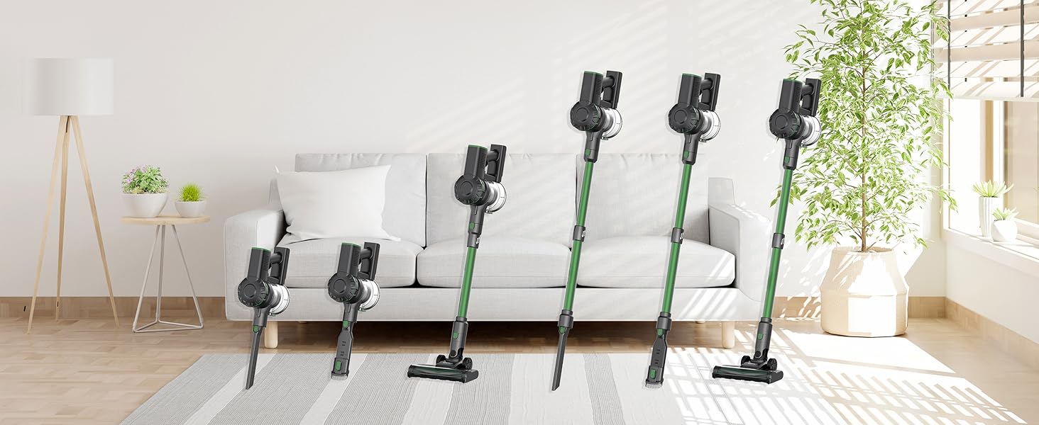 Бездротовий пилосос Vexilar 500W з акумулятором: потужний, 6-в-1, для твердих поверхонь, килимів та шерсті тварин, з сенсорним дисплеєм