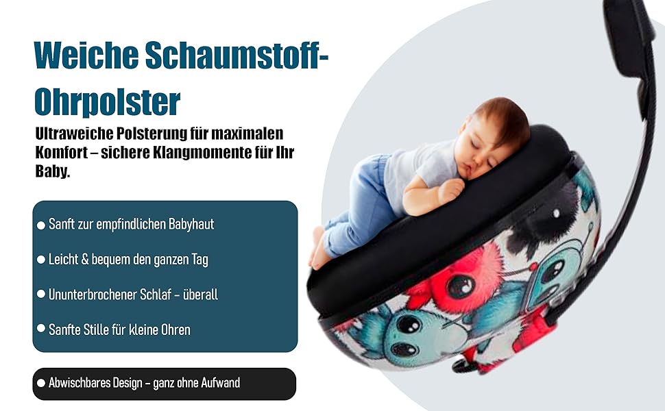 Навушники для захисту від шуму для малюків ME&LIO (0-24 місяці) - для подорожей, сну, аутизму та сенсорної чутливості, SNR 25dB, сертифіковані