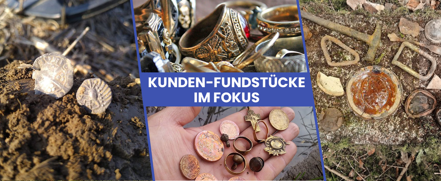 Металошукач DR.ÖTEK Profi Set для дорослих та початківців, оновлена версія з 6 режимами, легкий детектор з 3 режимами ландшафту та функцією Pinpoint, водонепроникна пошукова котушка IP68, комплект металошукача з аксесуарами (блакитний)