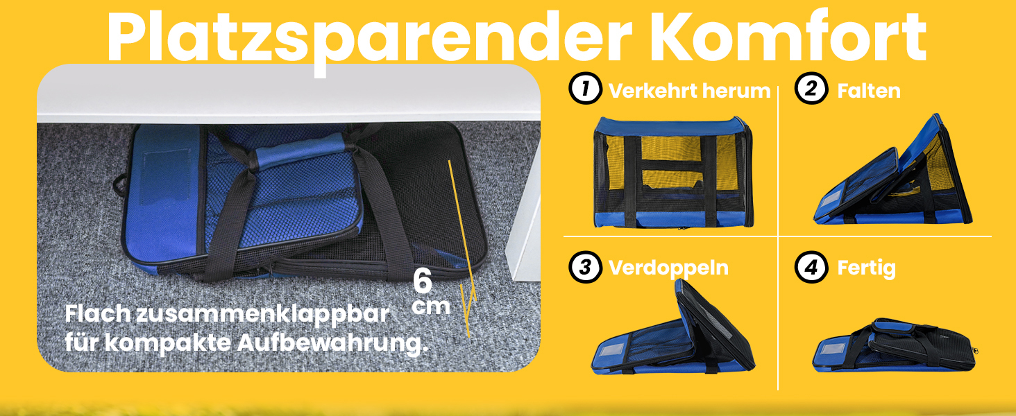 Транспортна переноска для кота Conlun, м'яка переноска з сіткою з 4 сторін, підходить для перевезень літаком, для кошенят та малих котів до 6 кг, чорна, 43x28x28 см