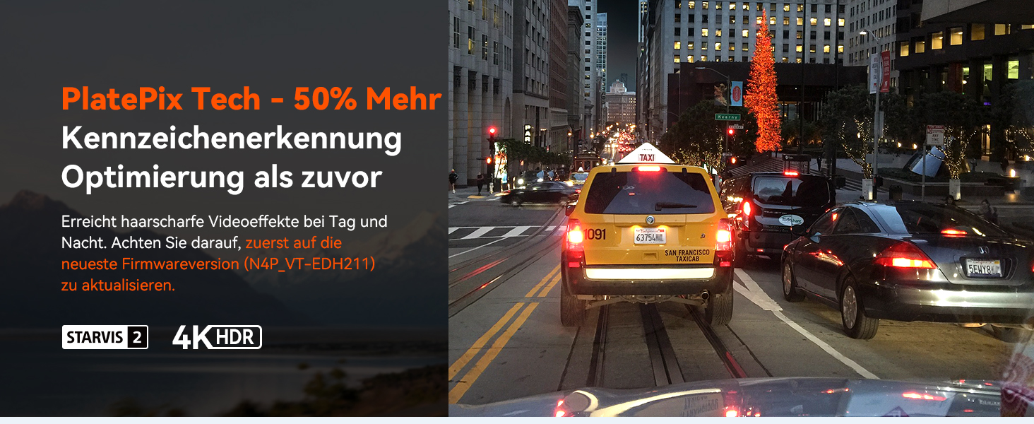 Відеореєстратор VANTRUE STARVIS 2: 4K + 1080P + 1440P, 3 канали, GPS, WiFi, паркувальний режим, нічне бачення, LTE (N4 Pro)