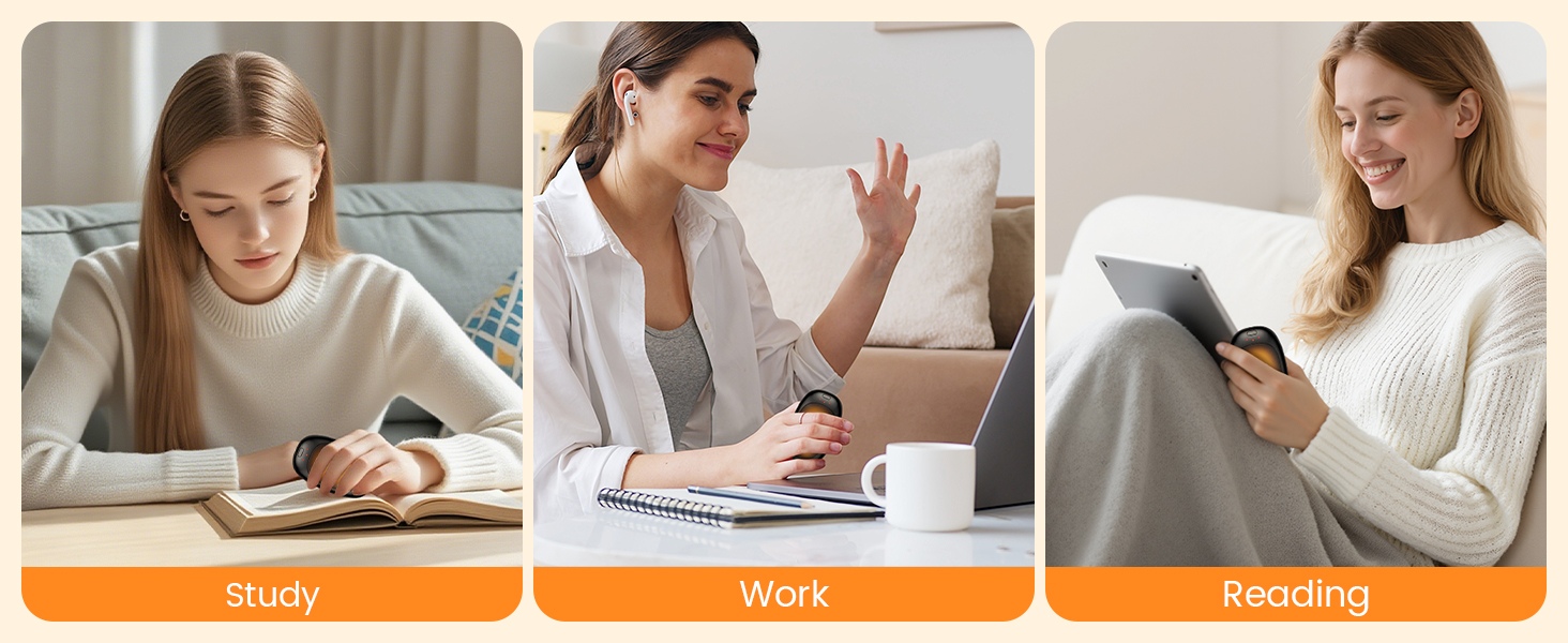 Jonwall Електричні грілки для рук 2 шт., USB-грілки, багаторазові, 3 режими нагріву, портативні, для кемпінгу, гольфу, чорні