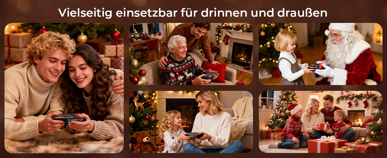 Електричні грілки для рук VIWAVE (2 шт) з LED, USB-зарядка, 5 температурних режимів, для кемпінгу, подарунок для жінок та чоловіків