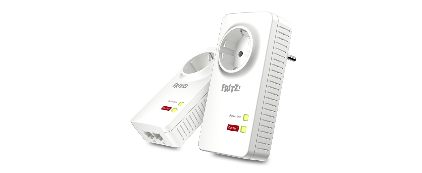 Набір FFRITZ!Powerline 1220: 1200 Мбіт/с, 2x Gigabit LAN, для NAS та HD-Streaming