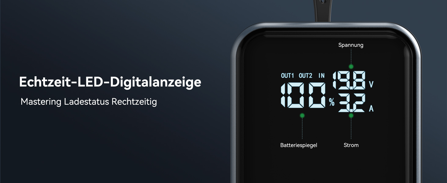 Power Bank Selore&S 65W з USB-C, 4 порти, для ноутбуків, MacBook, iPad, iPhone, Galaxy, Steam Deck, дронів, чорний