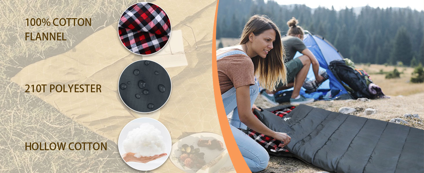 Спальний мішок Poepore Outdoor Winter для дорослих, XXL, 3-4 сезони, теплий бавовняний фліс, 230x100 см, 0°C (сірий, -6°C)