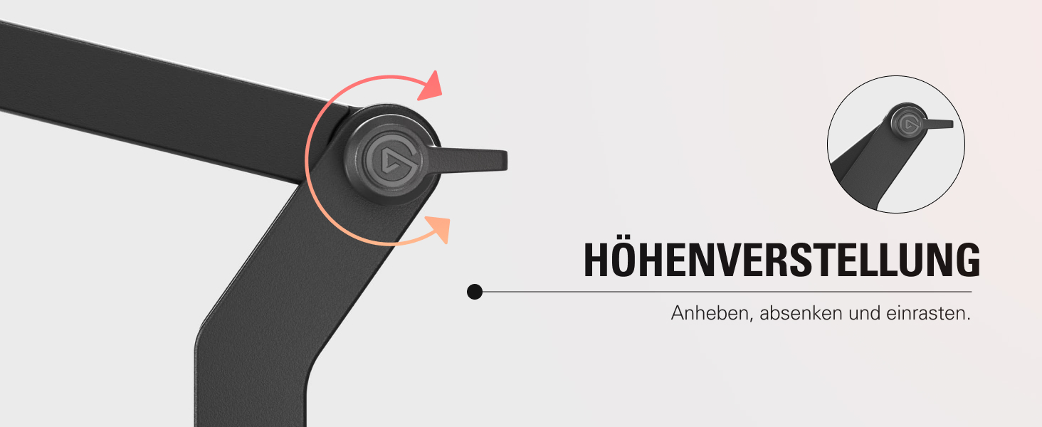 Elgato Wave Desk Stand: Регульована підставка для мікрофона, сумісна з HyperX, Rode, Fifine, Shure та іншими. Підходить для запису та подкастингу.