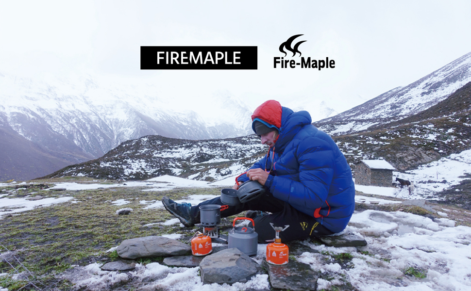 Набір посуду для кемпінгу Fire-Maple Feast 4: каструля, чайник, сковорода, миски та лопатка для 4-5 осіб. Ідеально для трекінгу, риболовлі та пікніків