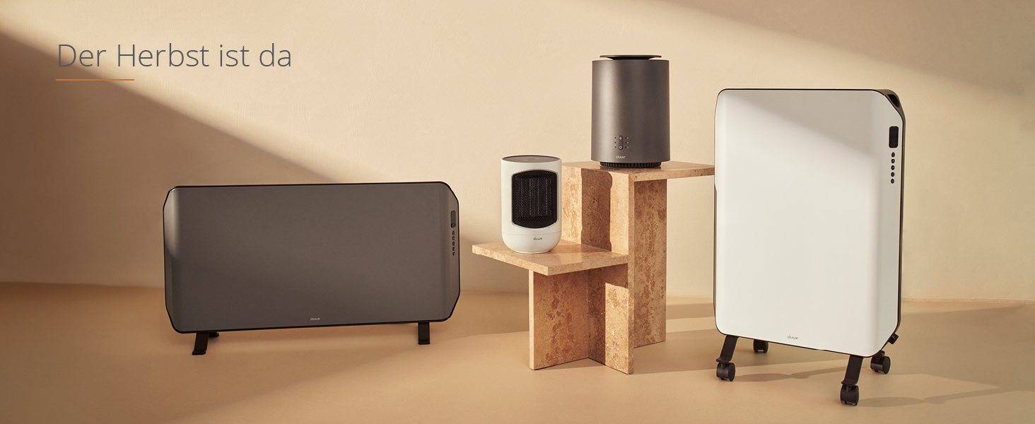 Електричний конвектор Duux Edge Smart 1500W - енергозберігаючий нагрівач для ванної кімнати, з термостатом, для приміщень до 20 м² - сірий