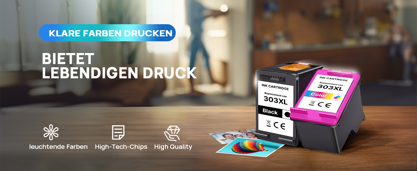 Комплект картриджів 303XL для принтерів HP Envy Photo 6200/7100/7800 серій, Tango X (чорний та кольоровий, 2 шт.)