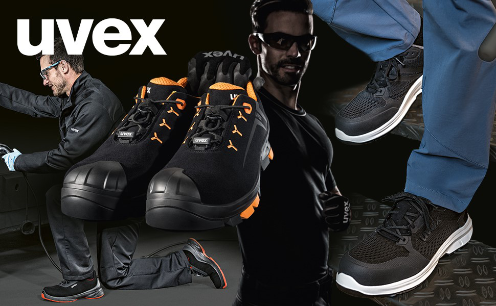 Черевики захисні Uvex 1 x-tended Support S1 P SRC, робочі черевики для жінок та чоловіків, чорний/лайм (35 EU)