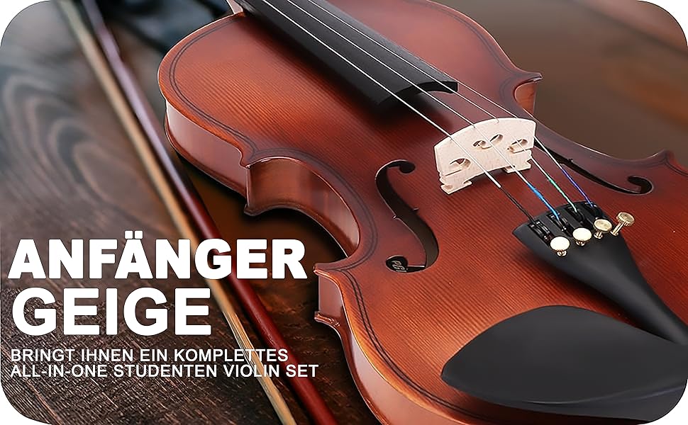 Скрипка Pyle 3/4 з дерева – повний набір для дітей та початківців (скрипка, смычок, футляр, підставка, тюнер, каніфоль, запасні струни)
