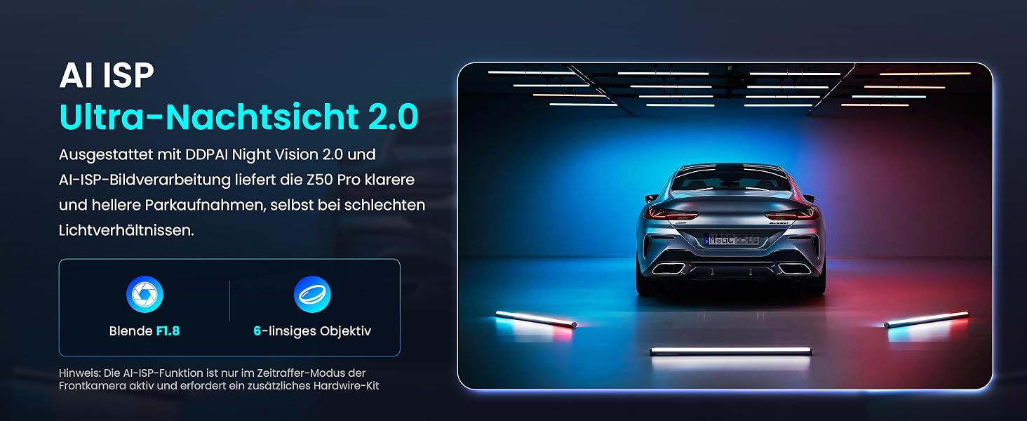 Автомобільний відеореєстратор DDPAI Z50 Pro 4K+1080P (передній та задній), 3
