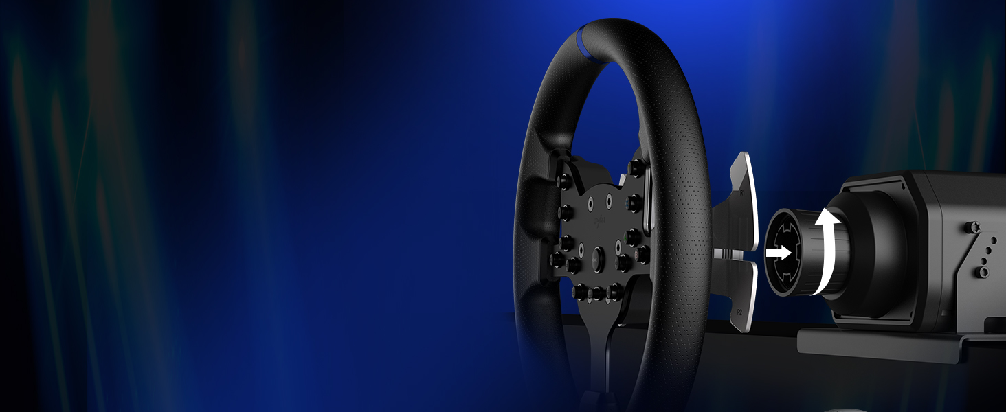 PXN V99 ігровий кермо з педалями та перемикачем передач – 3.2 Nm Force Feedback, 270°/900°, 11.8 дюймів, 4 лопаті перемикання передач, додаток Tools – кермо для PC, Xbox та PS4