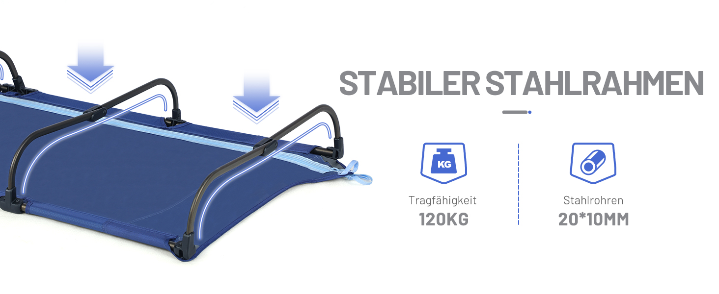 Легке туристичне ліжко Timber Ridge: складане, портативне, для кемпінгу та відпочинку на природі (120 кг)