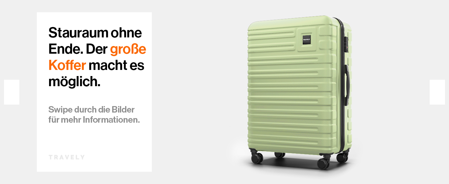 Набір валіз Travely з полікарбонату (77см, 67см, ручна поклажа) з TSA замком та плавними колесами