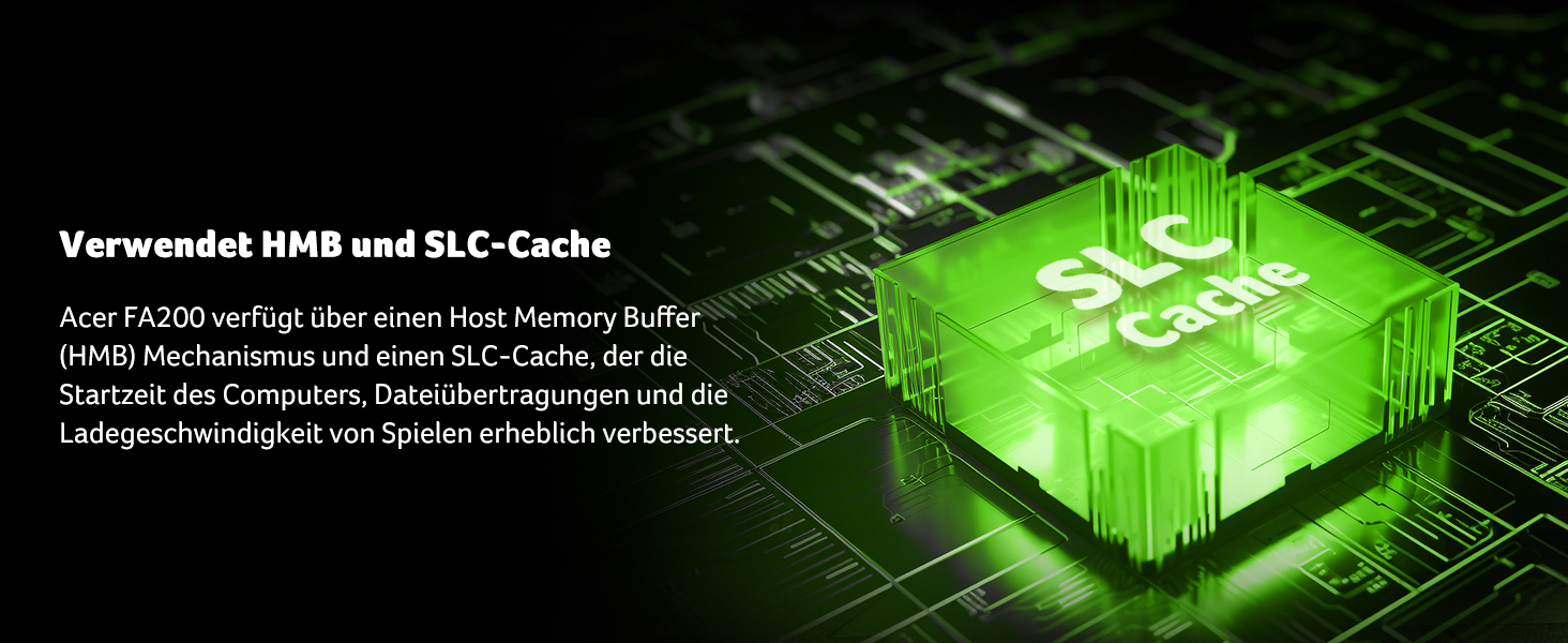 SSD Acer FA200 1TB PCIe 4.0 NVMe - Швидкий накопичувач для ПК, ноутбука, PS5 (Gen4)